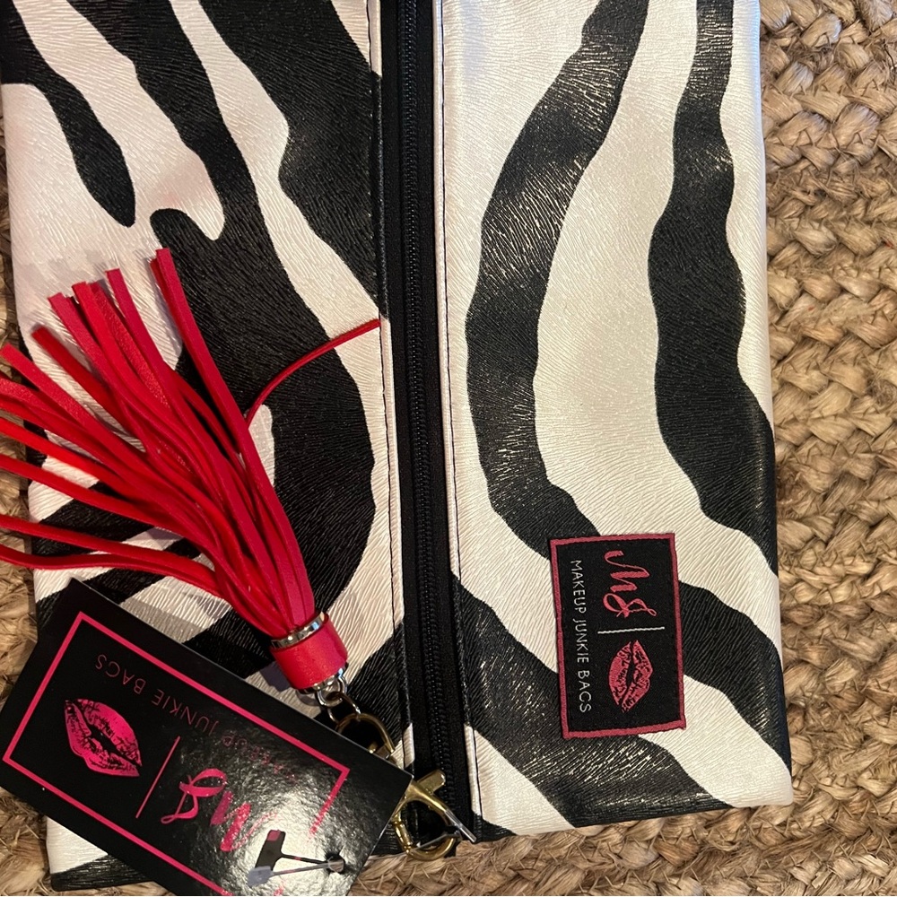 Makeup Junkie Bags Zebra Print Clutch